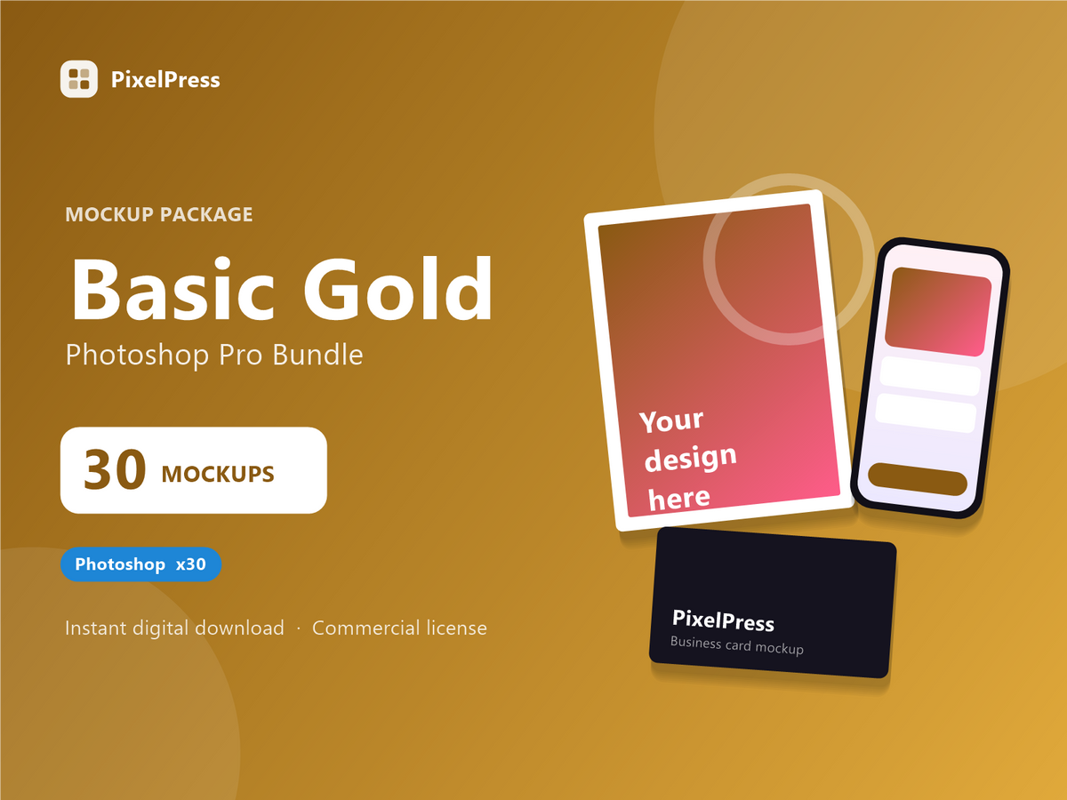 Basic Gold – Photoshop Pro Bundle