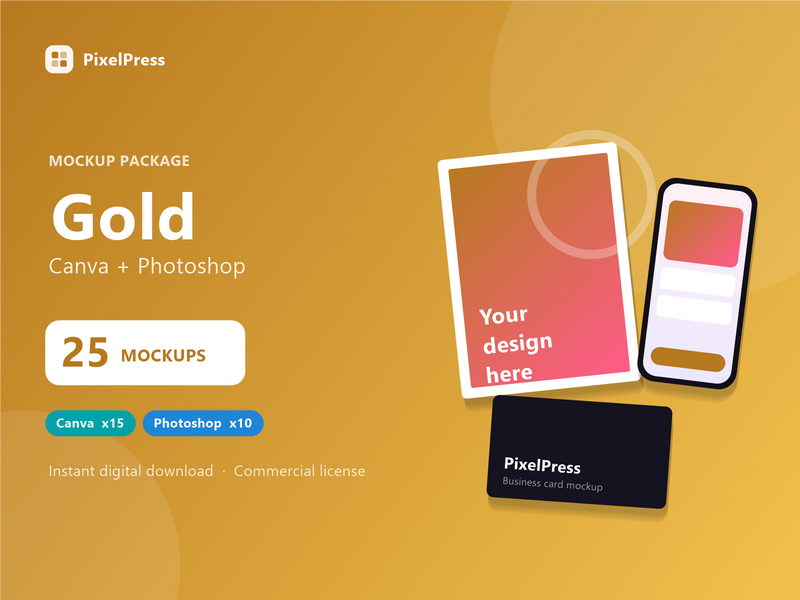 Gold – Canva + Photoshop